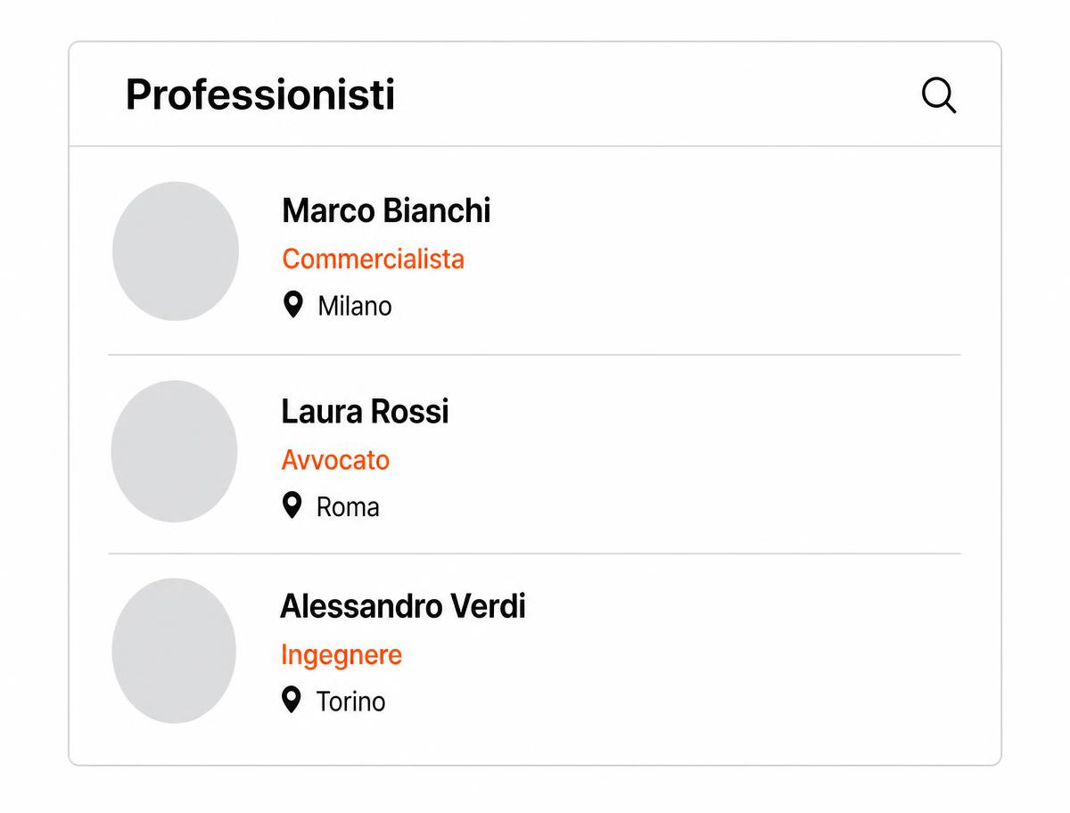 Cerca il tuo Professionista